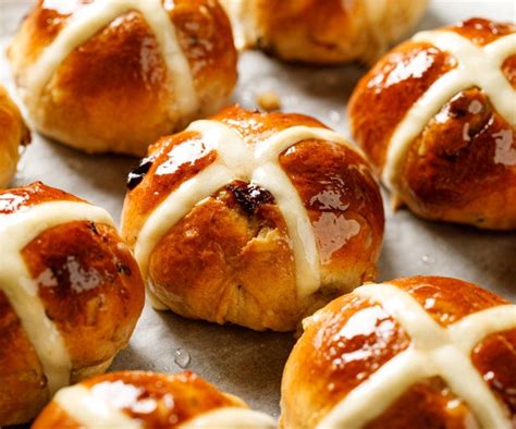 Can hot cross buns be enjoyed at any time of the year?